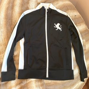 EXPRESS TRACK JACKET W. WHITE DETAIL; SZ M